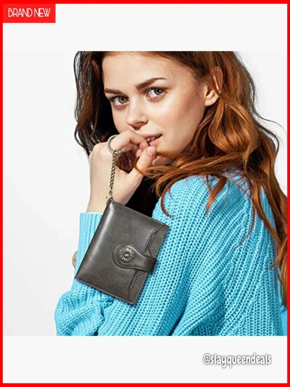 Small RFID Blocking Bifold Wallet with Wristlet and Coin Pocket